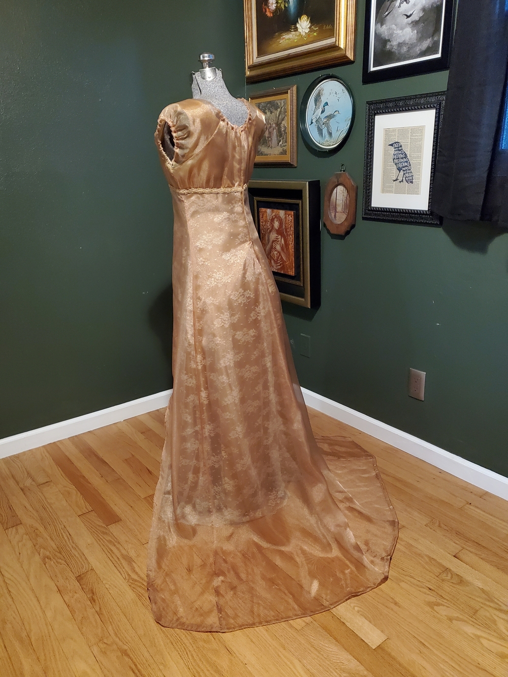 Bridgerton Regency Empire Waist Handmade Ball Gown - Picture 2 of 8